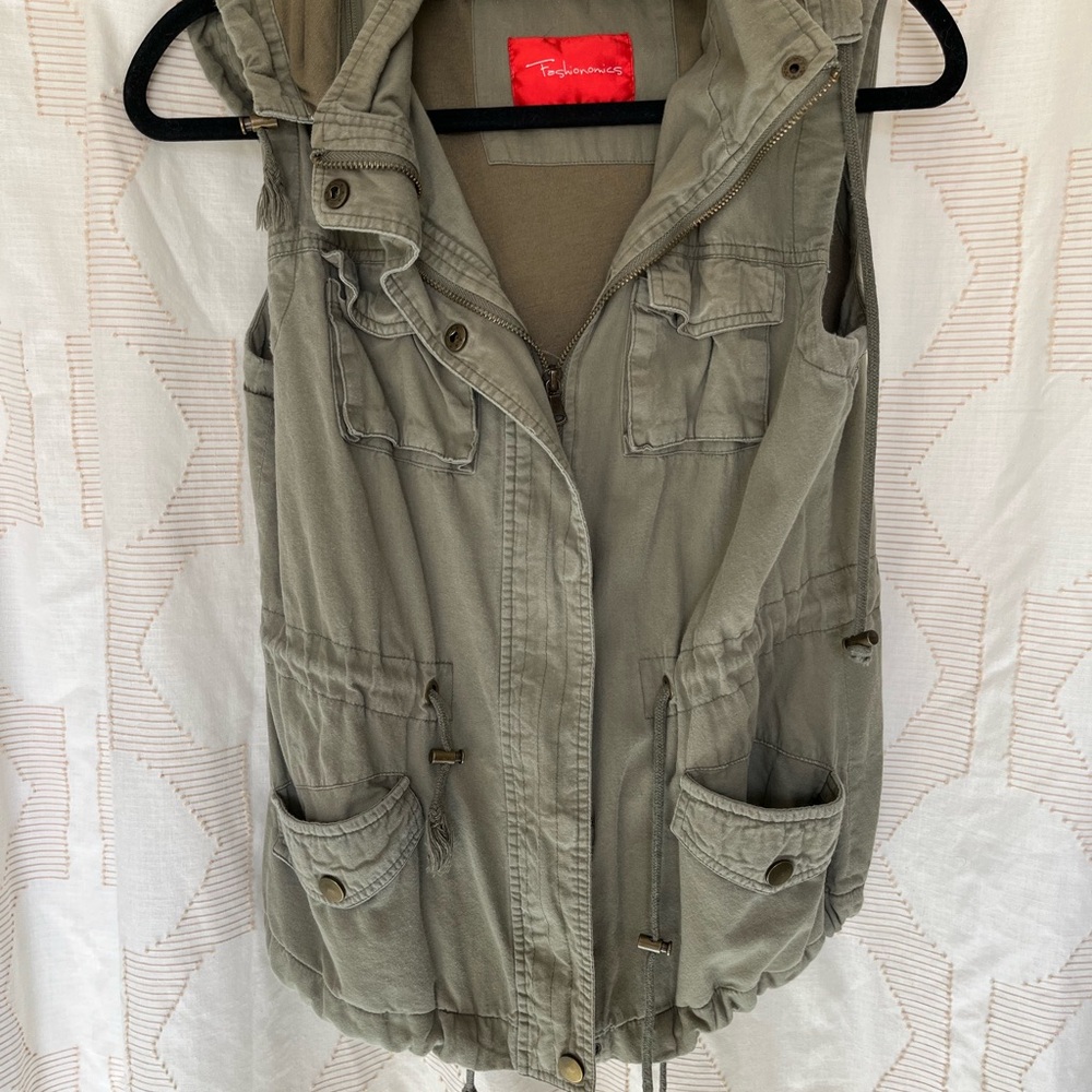 Abrand Women's Olive Green Utility Vest